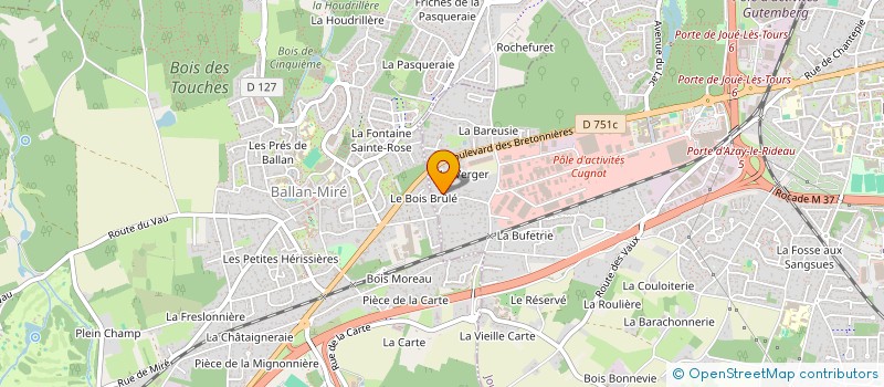 localisation de l'entreprise MONSIEUR BRUNO COUTARD à JOUE-LES-TOURS