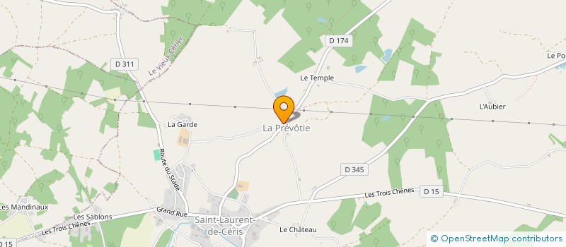 localisation de l'entreprise MONSIEUR BRUNO COUTAREL à SAINT-LAURENT-DE-CERIS