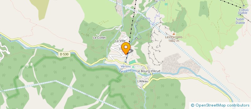 localisation de l'entreprise MONSIEUR BRUNO CRESPO  LES DEUX ALPES