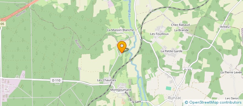localisation de l'entreprise MONSIEUR BRUNO CRUZEAU à BUNZAC