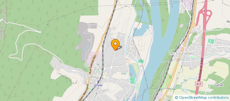 localisation de l'entreprise MONSIEUR BRUNO DA SILVA  CRUAS