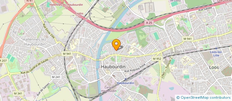 localisation de l'entreprise MONSIEUR BRUNO DAVID  HAUBOURDIN