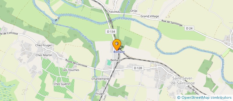 localisation de l'entreprise MONSIEUR BRUNO DAVOUST  SAINT-SEVER-DE-SAINTONGE