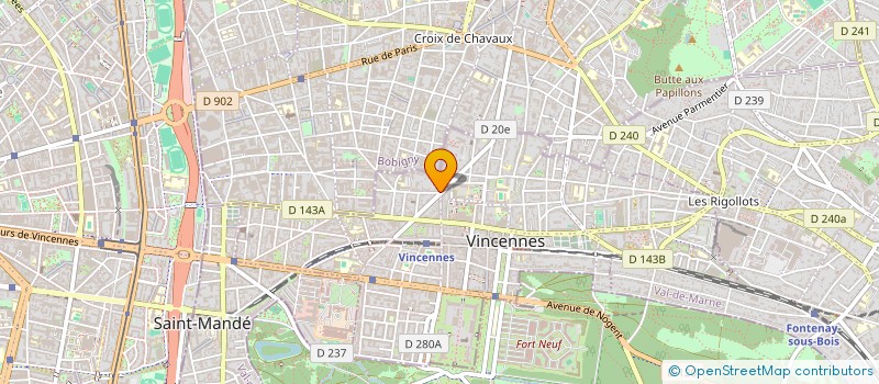 localisation de l'entreprise MONSIEUR BRUNO DE HOGUES à VINCENNES