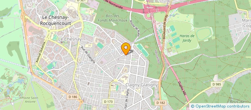 localisation de l'entreprise MONSIEUR BRUNO DE LA CHOUE DE LA METTRIE à VERSAILLES