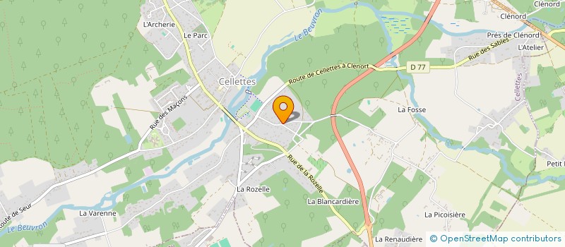 localisation de l'entreprise MONSIEUR BRUNO DENEUX à CELLETTES