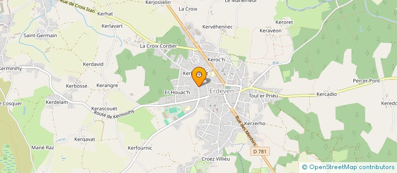 localisation de l'entreprise MONSIEUR BRUNO DESLAURIERS à ERDEVEN
