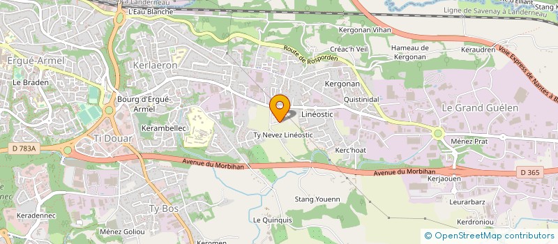 localisation de l'entreprise MONSIEUR BRUNO DESLAURIERS  QUIMPER