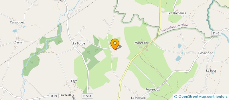 localisation de l'entreprise MONSIEUR BRUNO DESROCHES à BUSSIERE-GALANT