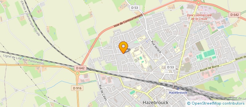 localisation de l'entreprise MONSIEUR BRUNO DEWAELE  HAZEBROUCK