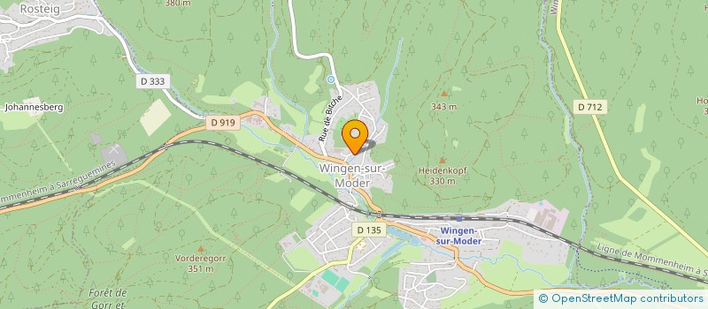 localisation de l'entreprise MONSIEUR BRUNO DILLENSEGER  WINGEN-SUR-MODER