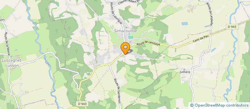 localisation de l'entreprise MONSIEUR BRUNO DUCHAMPS  SIMACOURBE