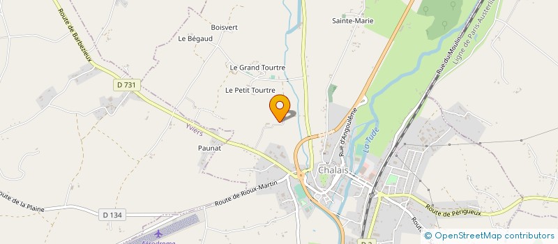 localisation de l'entreprise MONSIEUR BRUNO DUPAS à CHALAIS