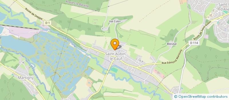 localisation de l'entreprise MONSIEUR BRUNO EDET  SAINT-AUBIN-LE-CAUF