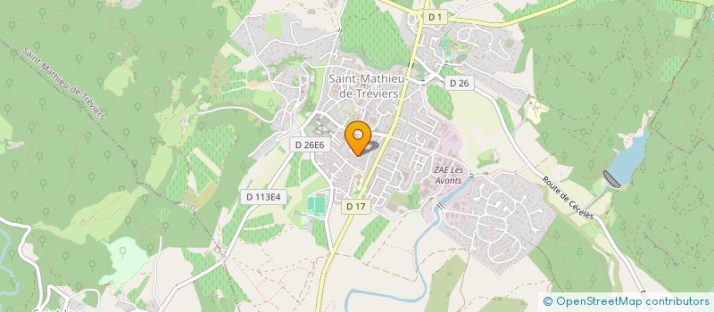 localisation de l'entreprise MONSIEUR BRUNO ETIENNE  SAINT-MATHIEU-DE-TREVIERS