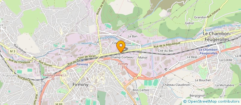 localisation de l'entreprise MONSIEUR BRUNO FARINA  LE CHAMBON-FEUGEROLLES