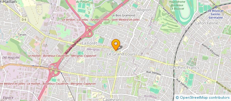 localisation de l'entreprise MONSIEUR BRUNO FERRACHAT  EYSINES