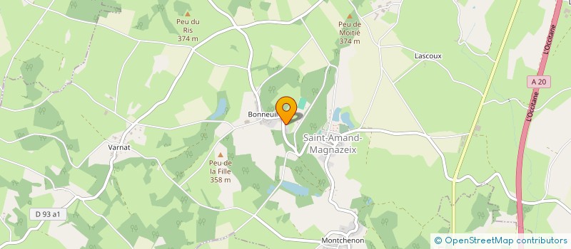 localisation de l'entreprise MONSIEUR BRUNO FEYSSAT à SAINT-AMAND-MAGNAZEIX