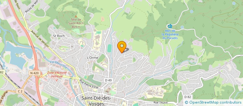 localisation de l'entreprise MONSIEUR BRUNO FLANDRE  SAINT-DIE-DES-VOSGES