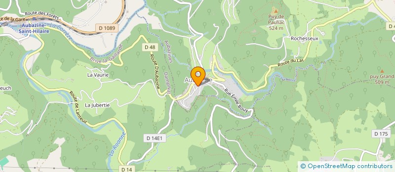 localisation de l'entreprise MONSIEUR BRUNO FONTCHASTAGNIER  AUBAZINES