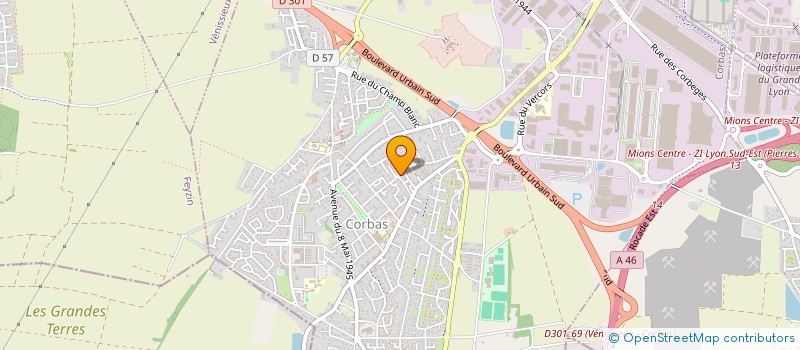 localisation de l'entreprise MONSIEUR BRUNO FORET à CORBAS