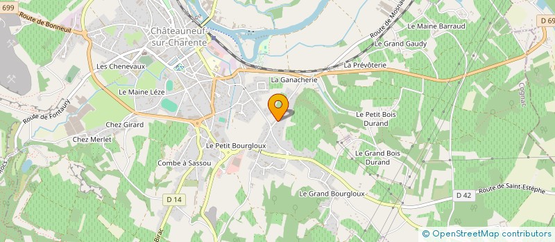 localisation de l'entreprise MONSIEUR BRUNO FOUGERON  CHATEAUNEUF-SUR-CHARENTE