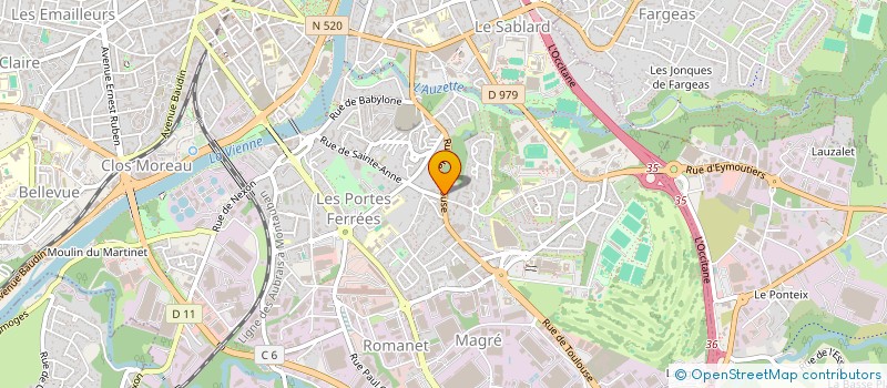 localisation de l'entreprise MONSIEUR BRUNO FRUGIER à LIMOGES