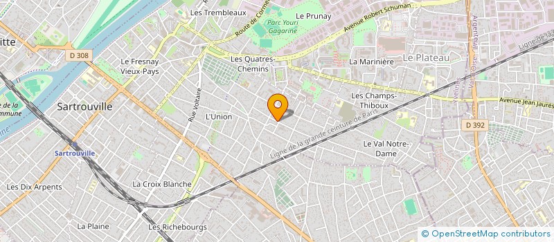 localisation de l'entreprise MONSIEUR BRUNO GAIAO à SARTROUVILLE