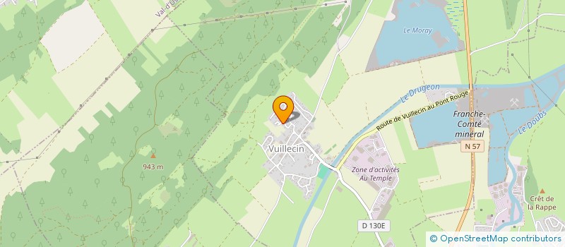 localisation de l'entreprise MONSIEUR BRUNO GAINE  VUILLECIN