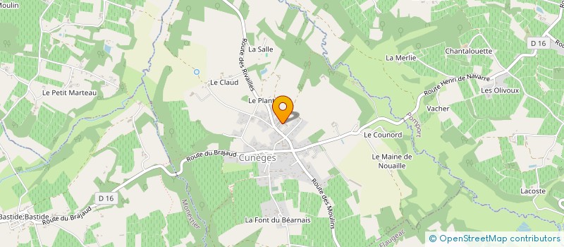 localisation de l'entreprise MONSIEUR BRUNO GARREAUD  CUNEGES