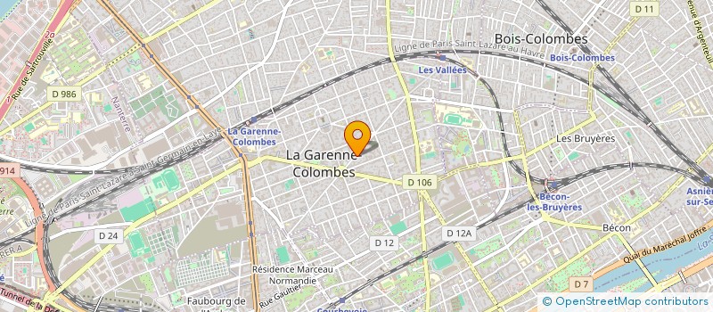 localisation de l'entreprise MONSIEUR BRUNO GAUDRON  LA GARENNE-COLOMBES