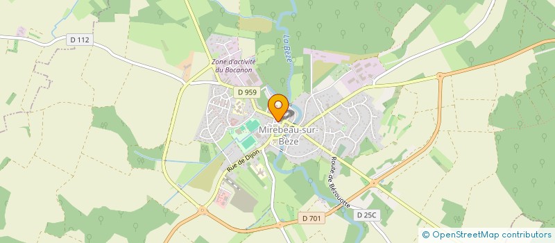 localisation de l'entreprise MONSIEUR BRUNO GAUTHIER  MIREBEAU-SUR-BEZE