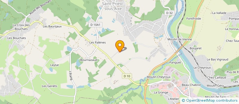 localisation de l'entreprise MONSIEUR BRUNO GAUTHIER à SAINT-PRIEST-SOUS-AIXE