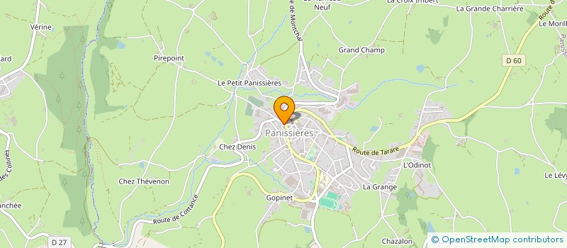 localisation de l'entreprise MONSIEUR BRUNO GAVARD à PANISSIERES