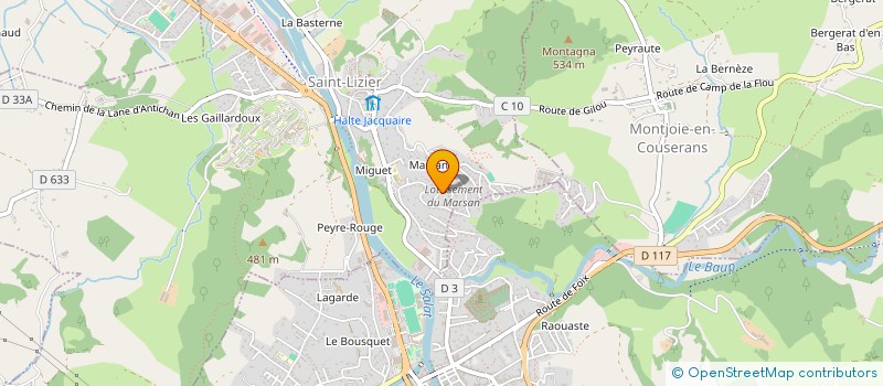 localisation de l'entreprise MONSIEUR BRUNO GILABERT à SAINT-LIZIER