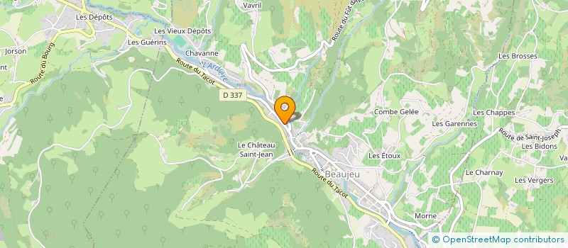 localisation de l'entreprise MONSIEUR BRUNO GIRARDEAU  BEAUJEU