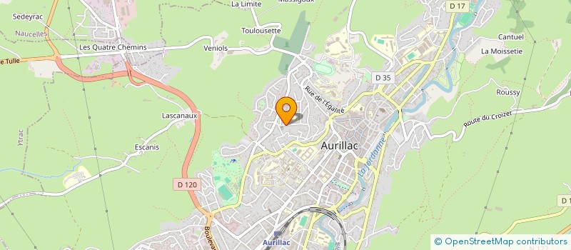 localisation de l'entreprise MONSIEUR BRUNO GISSY à AURILLAC