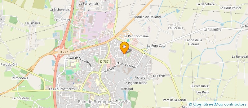 localisation de l'entreprise MONSIEUR BRUNO GLAIS  BAIN-DE-BRETAGNE