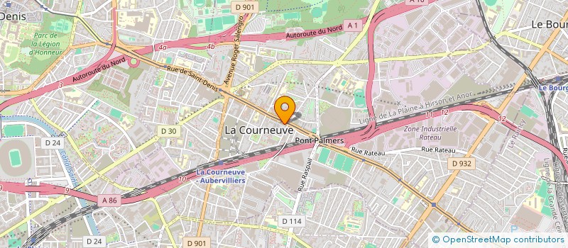 localisation de l'entreprise MONSIEUR BRUNO GORRY à LA COURNEUVE