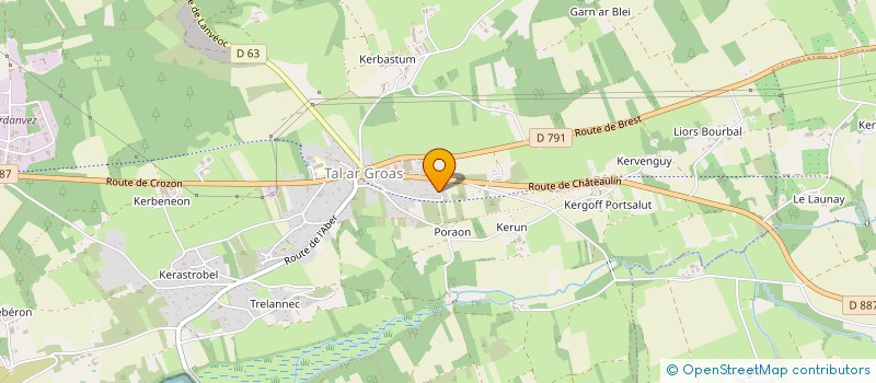 localisation de l'entreprise MONSIEUR BRUNO GUICHAOUA  CROZON