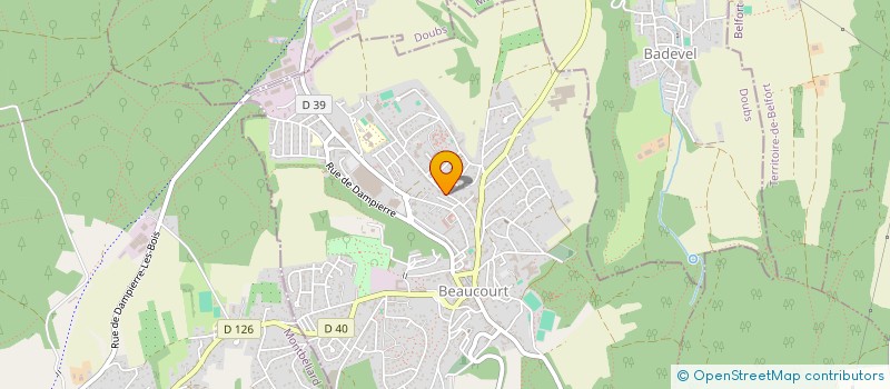 localisation de l'entreprise MONSIEUR BRUNO GUILLET  BEAUCOURT
