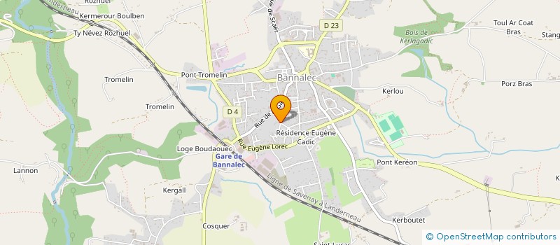 localisation de l'entreprise MONSIEUR BRUNO GUILLOU  BANNALEC