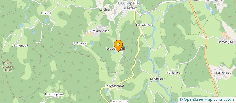 localisation de l'entreprise MONSIEUR BRUNO GUYONNET à LA CHAPELLE-TAILLEFERT