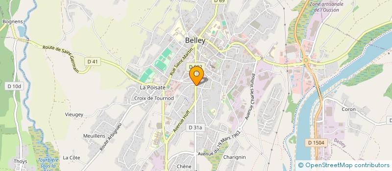 localisation de l'entreprise MONSIEUR BRUNO HAMANN  BELLEY