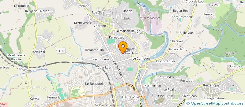 localisation de l'entreprise MONSIEUR BRUNO HERVE à QUIMPERLE