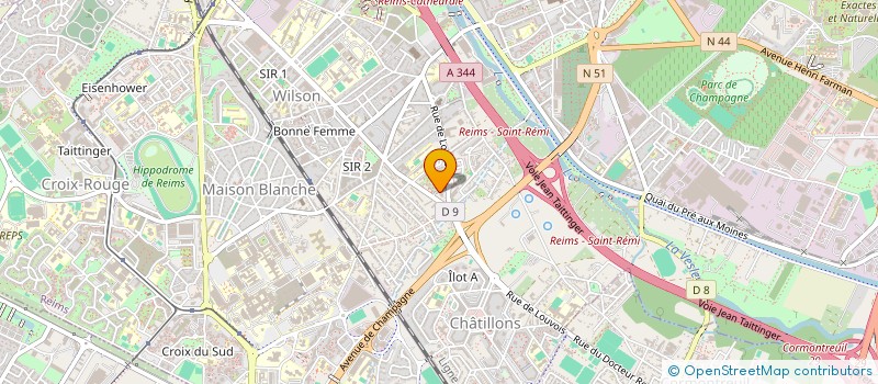 localisation de l'entreprise MONSIEUR BRUNO HUET à REIMS