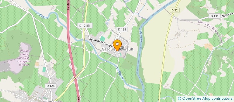 localisation de l'entreprise MONSIEUR BRUNO HUET  CAZOULS-D'HERAULT