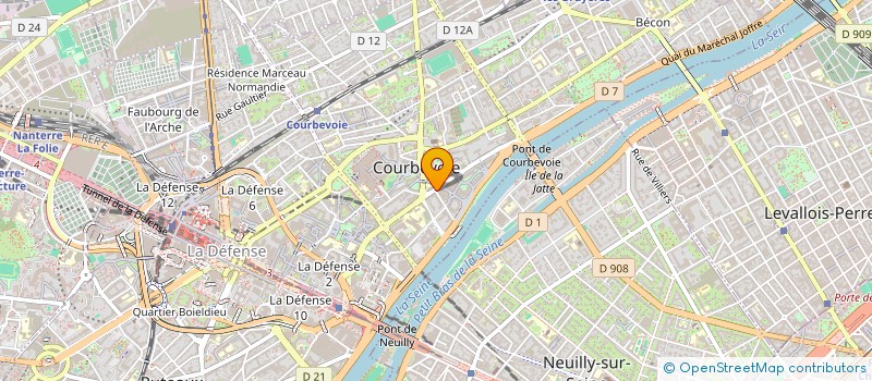 localisation de l'entreprise MONSIEUR BRUNO HURTELOUP  COURBEVOIE