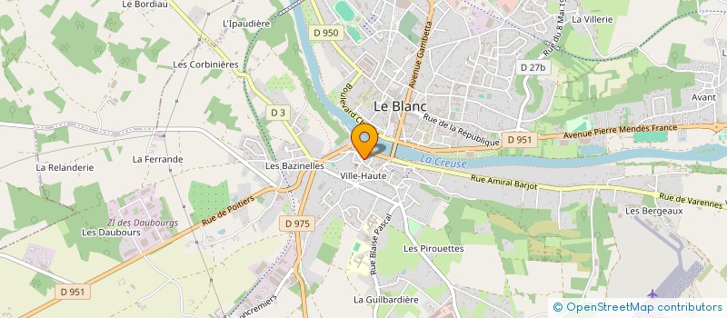 localisation de l'entreprise MONSIEUR BRUNO JACQUET à LE BLANC