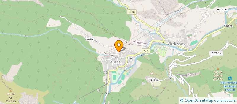 localisation de l'entreprise MONSIEUR BRUNO JASPARD à AUZAT